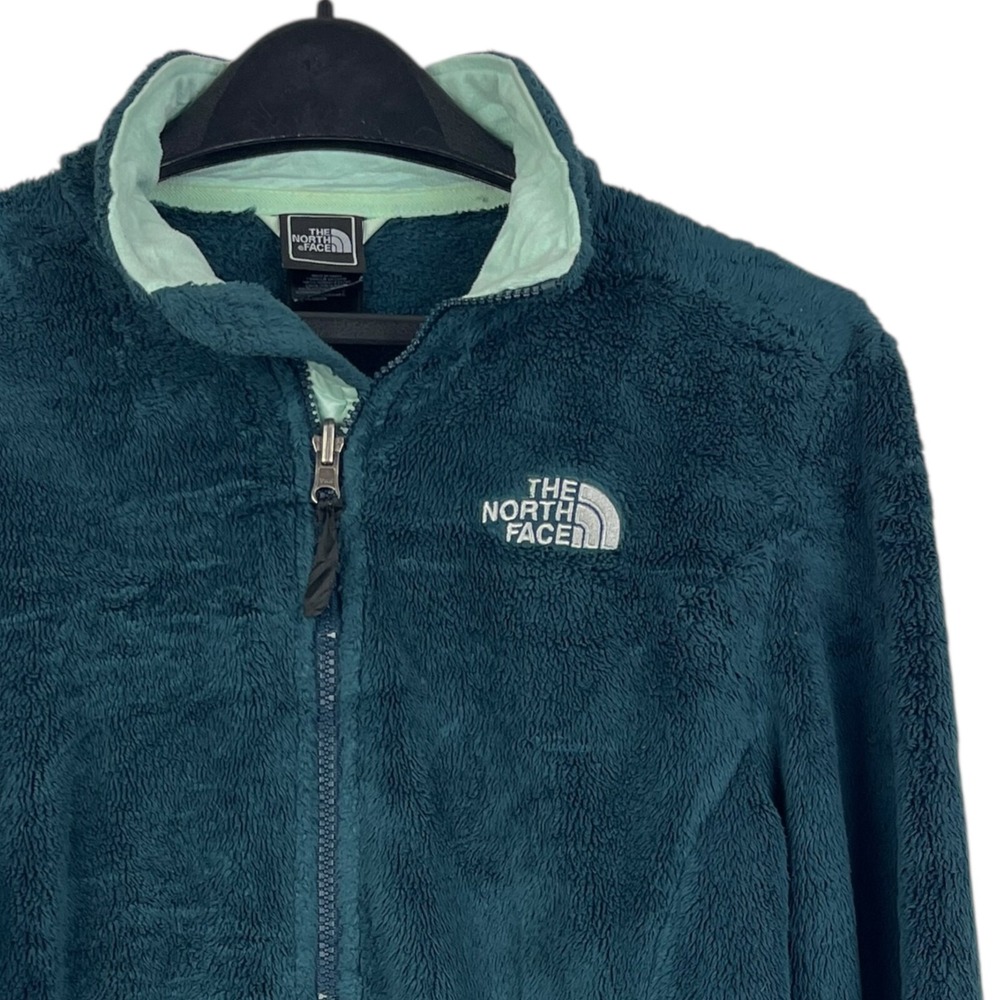 The North Face Osito Jacket Womens M Monkey Fleece Soft Plush Full Zip Green